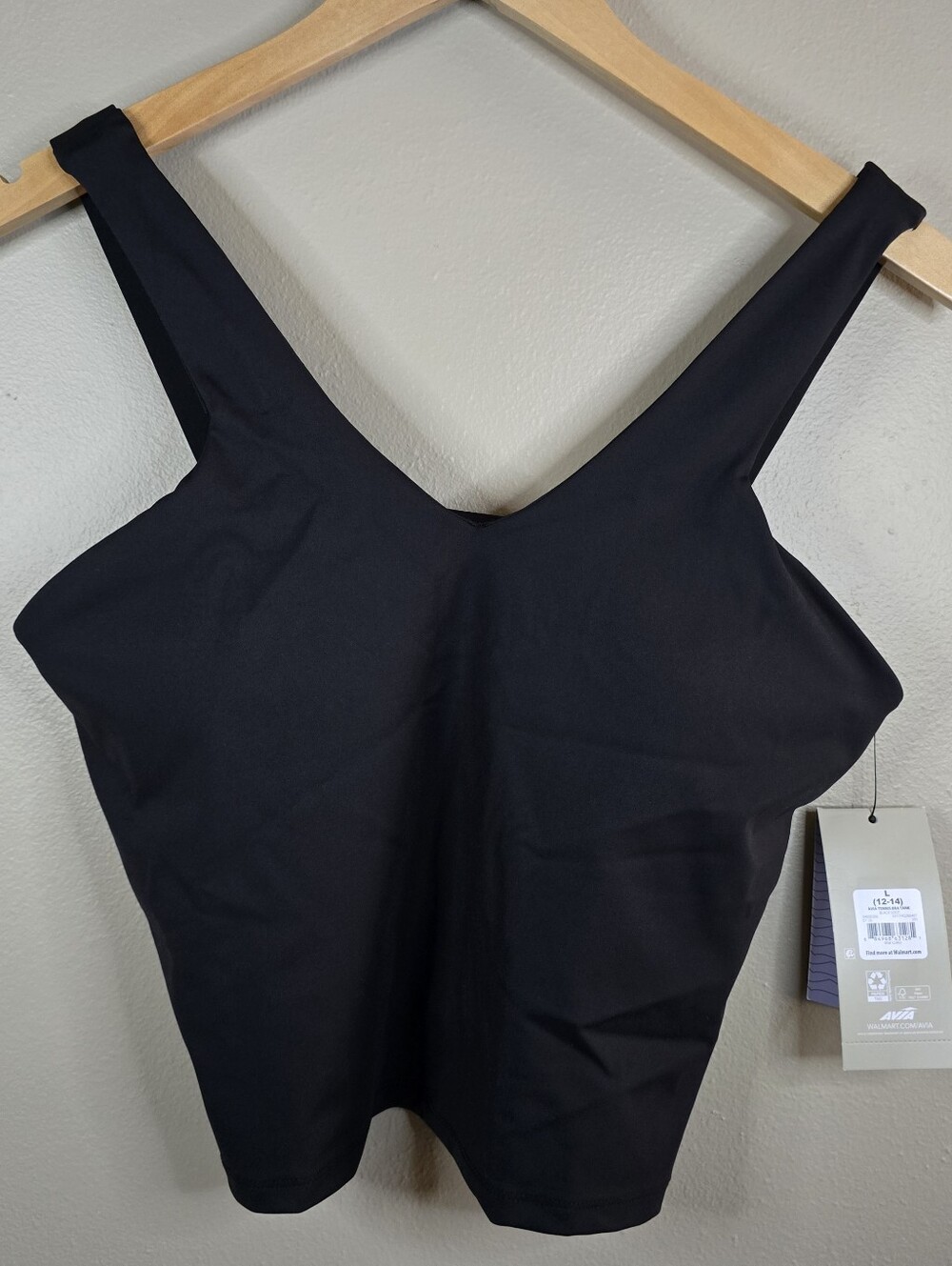 Avia Women's Tennis Bra Tank Top Black Removable Cups